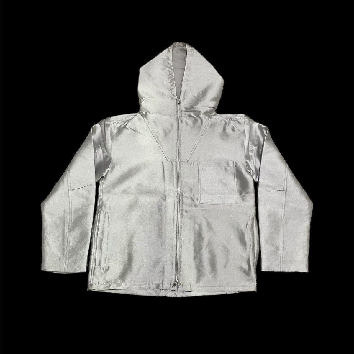 Celine Celine Silver Shimmer Hooded Jacket Size US M / EU 48-50 / 2 - 1 Thumbnail