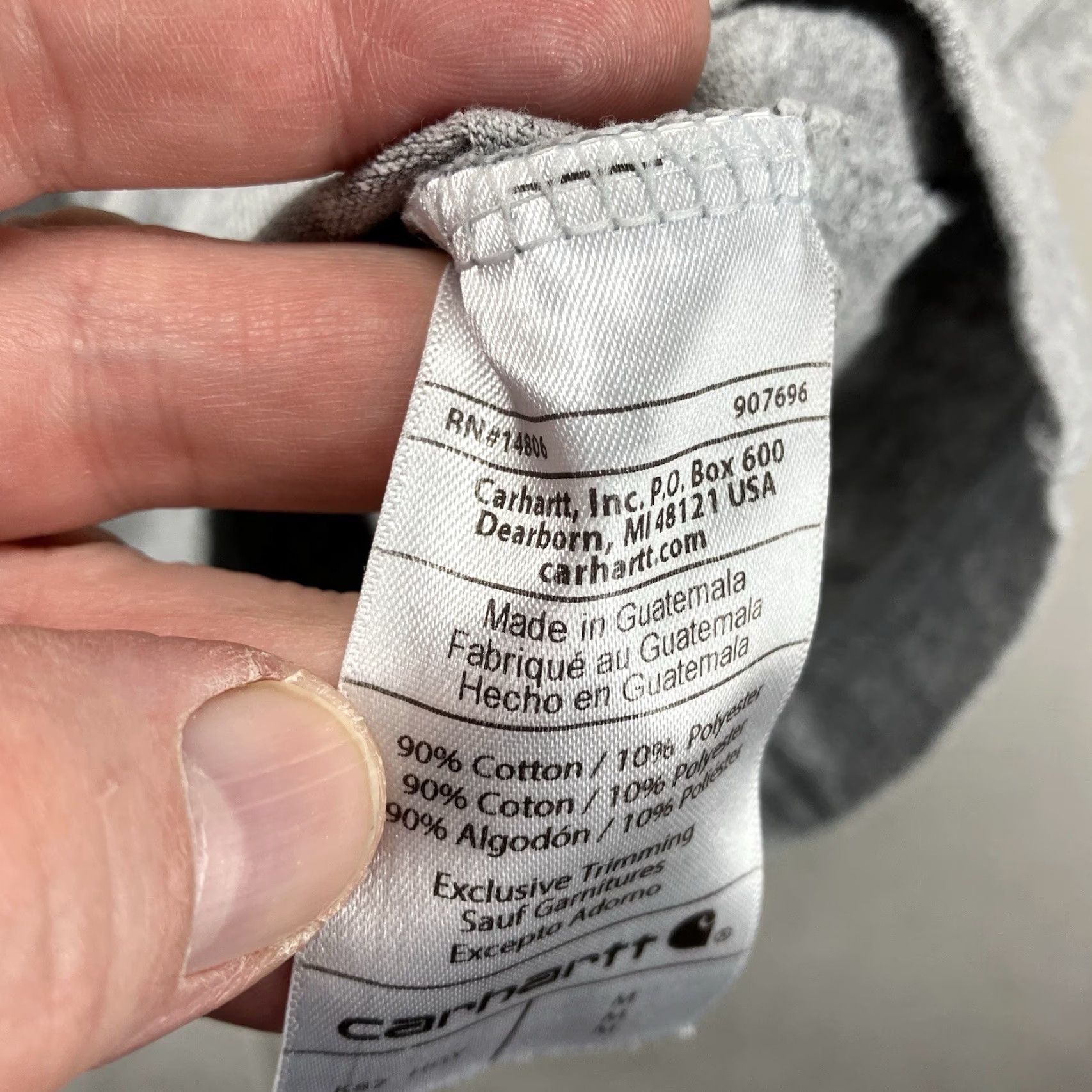 Carhartt Carhartt T-Shirt Mens Heather Gray Medium Short Sleeve Crew Neck Pocket Logo Classic Outdoor Size US M / EU 48-50 / 2 - 6 Thumbnail