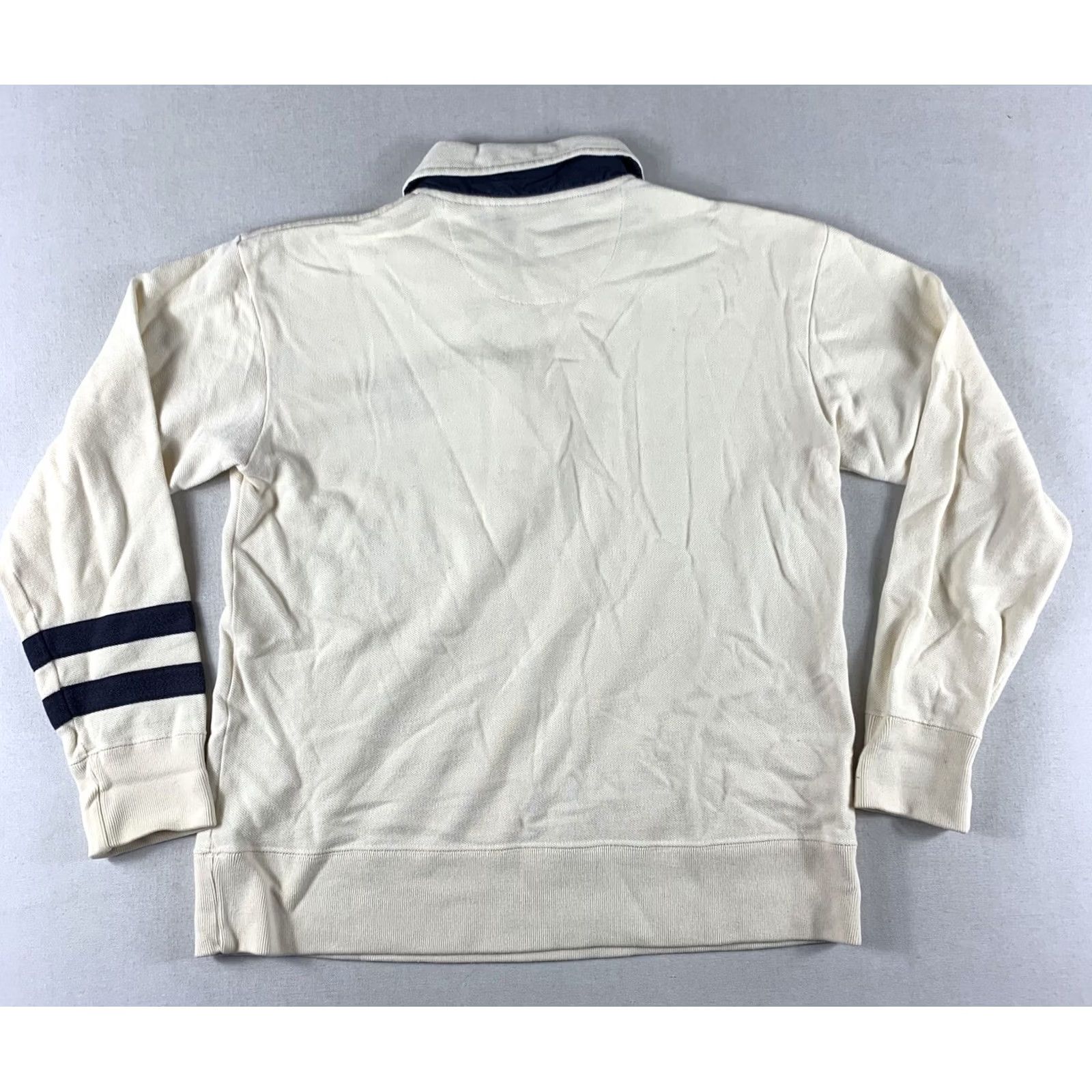 Ralph Lauren VINTAGE Ralph Lauren Sweater Mens Medium Ivory Pullover Striped Sleeve Size US M / EU 48-50 / 2 - 2 Thumbnail