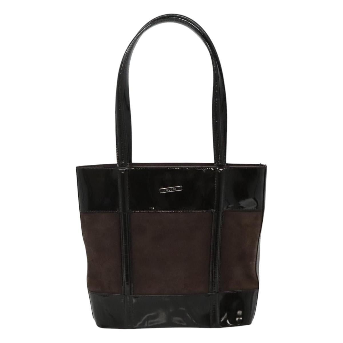 Gucci GUCCI Tote Bag Suede Leather Brown Size ONE SIZE - 2 Thumbnail