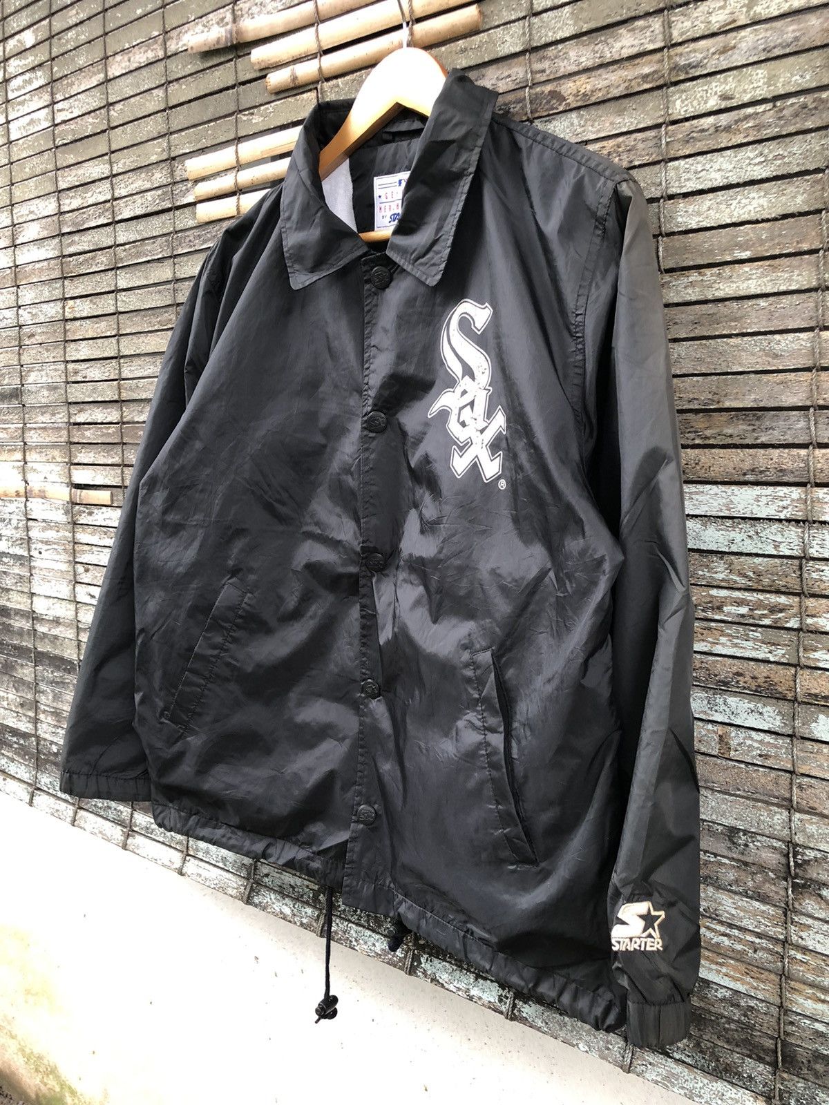 MLB Vintage 90s Starter MLB White Sox Thomas #35 Coach Jacket Size US L / EU 52-54 / 3 - 4 Thumbnail