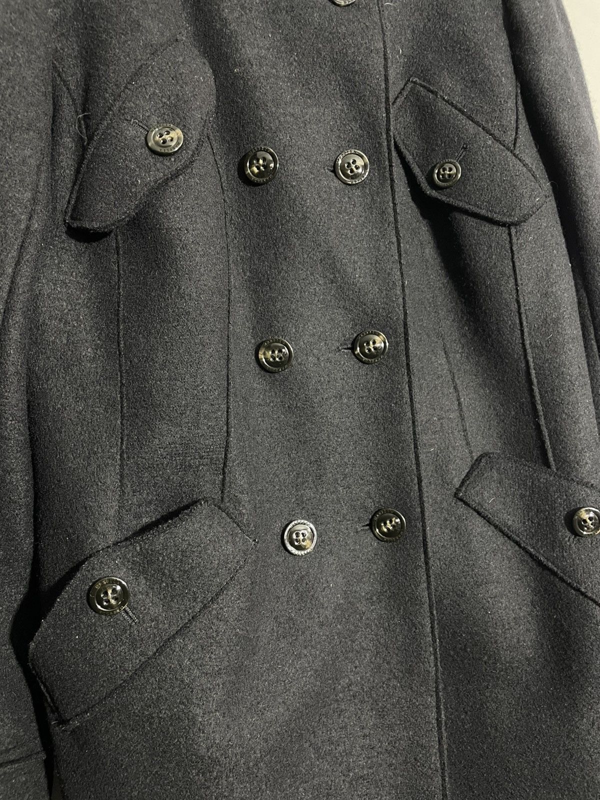 Marella Marella Black Double Breasted Wool coat Size M / US 6-8 / IT 42-44 - 5 Thumbnail