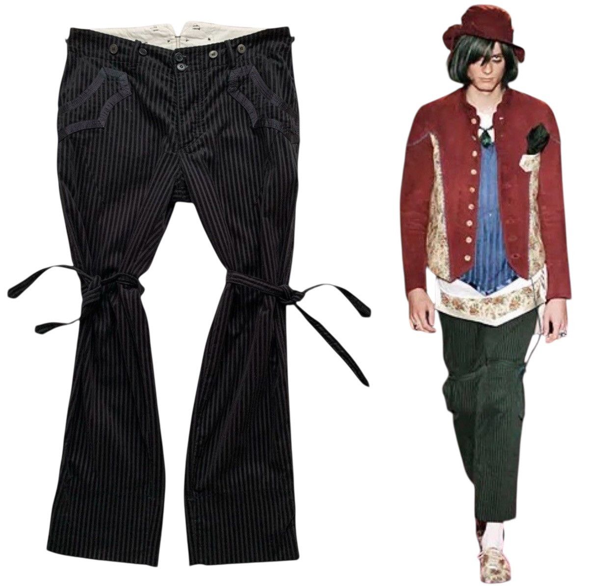 Number (N)ine SS06 Number(N)ine Zip Leg Black Velvet Pants | Grailed