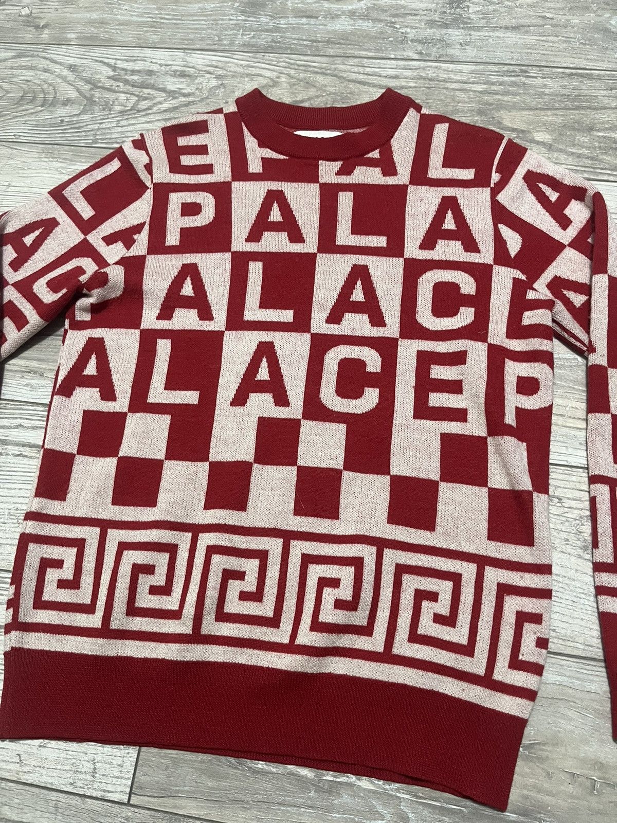 Palace Palace check-it knit sweater red 2016 Size US L / EU 52-54 / 3 - 3 Thumbnail