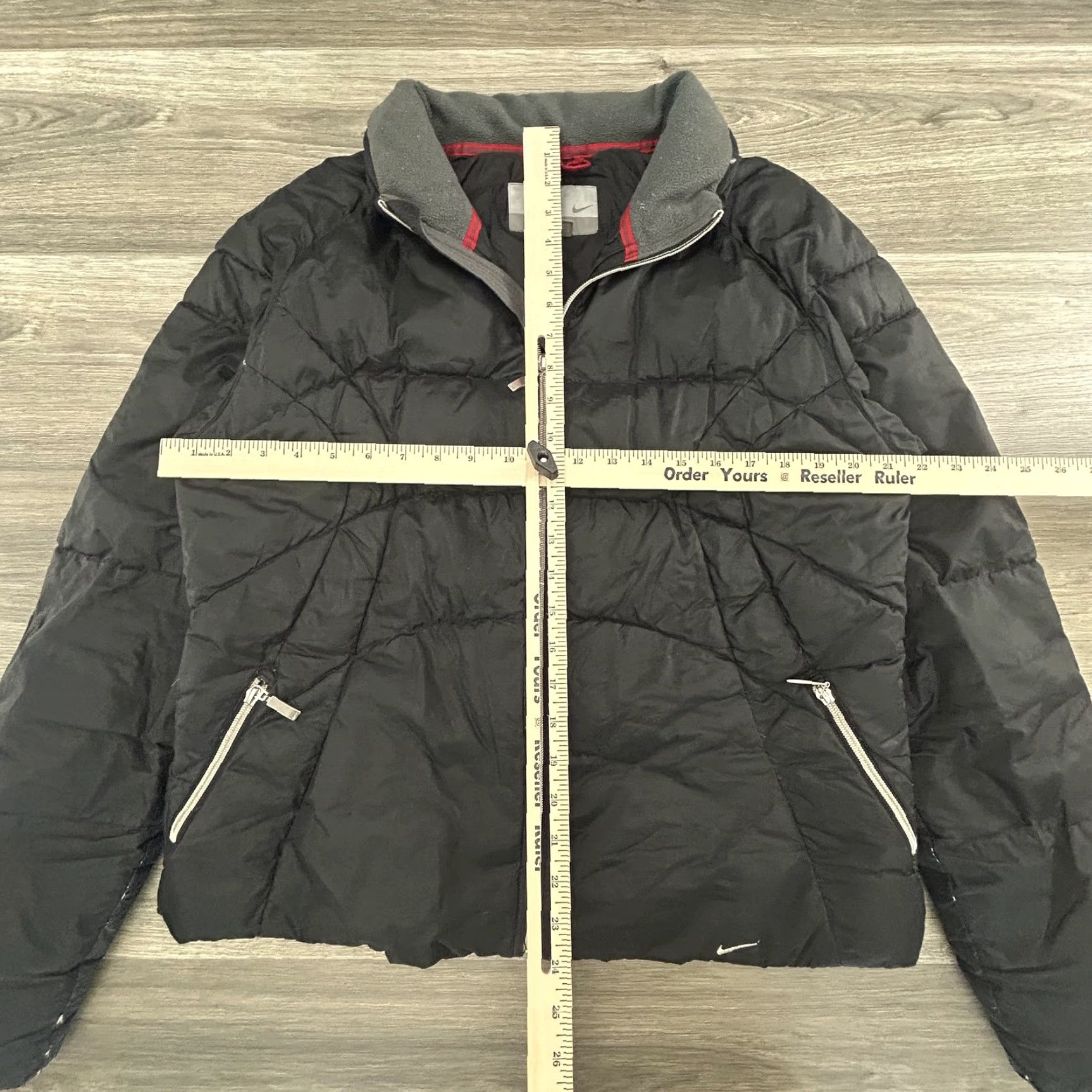Nike VINTAGE Nike Puffer Jacket Womens XL Black Quilted Full Zip Pockets Insulated Exterior Outdoor Sports Size XL / US 12-14 / IT 48-50 - 4 Thumbnail