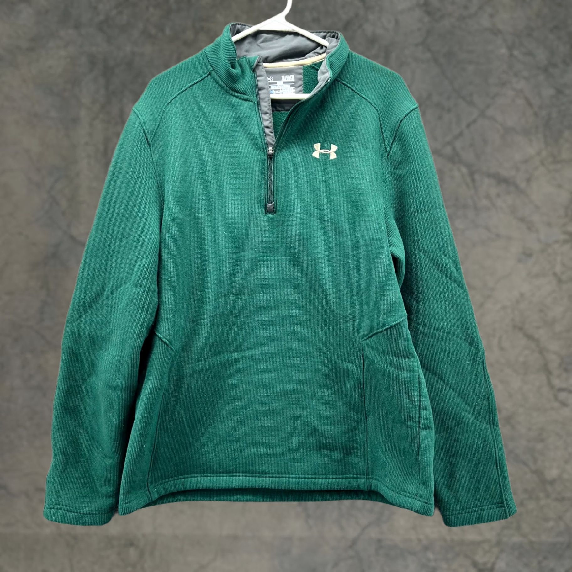 Under Armour Under Armour Sweater Men XL Green Fleece Lined High Neck Pullover Winter All Seasons Regular Size Type Regular Size US XL / EU 56 / 4 - 1 Thumbnail