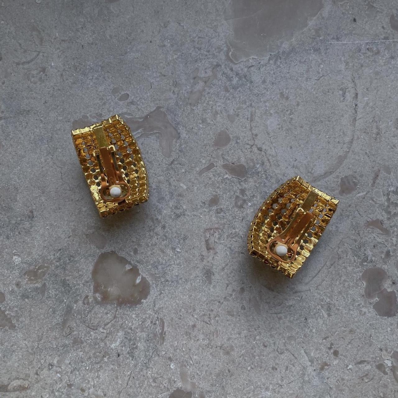 Vintage Vintage Crystal Clip Earrings Size ONE SIZE - 4 Thumbnail