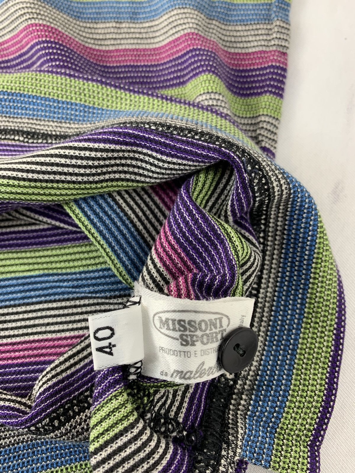 Missoni 90s Missoni Sport Italian Striped Multicolour Polo Tee Size US L / EU 52-54 / 3 - 7 Thumbnail