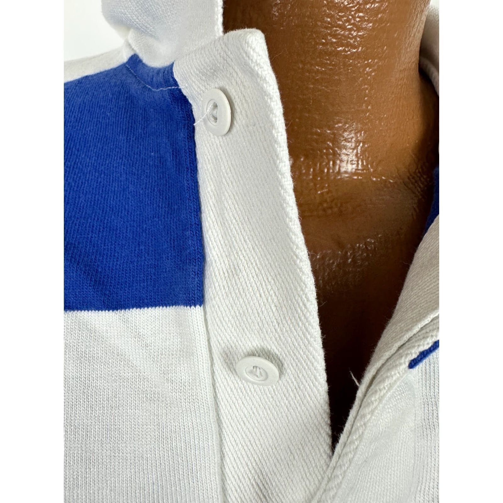 Vintage VINTAGE Outer Banks Rugby Shirt Men L Blue White Striped Heavy Cotton Logo Polo 90s Size US L / EU 52-54 / 3 - 5 Thumbnail