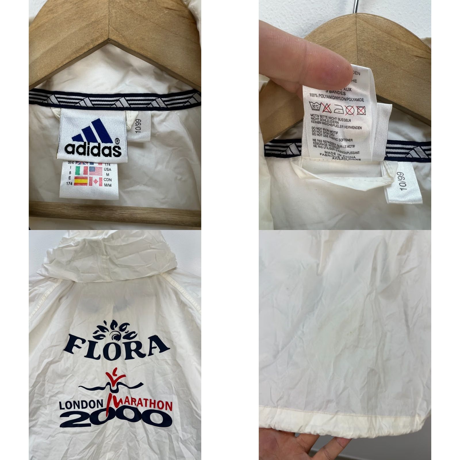 Adidas Flora London Marathon 2000 Adidas Windbreaker Jacket GB38/40 US M Size US M / EU 48-50 / 2 - 8 Thumbnail