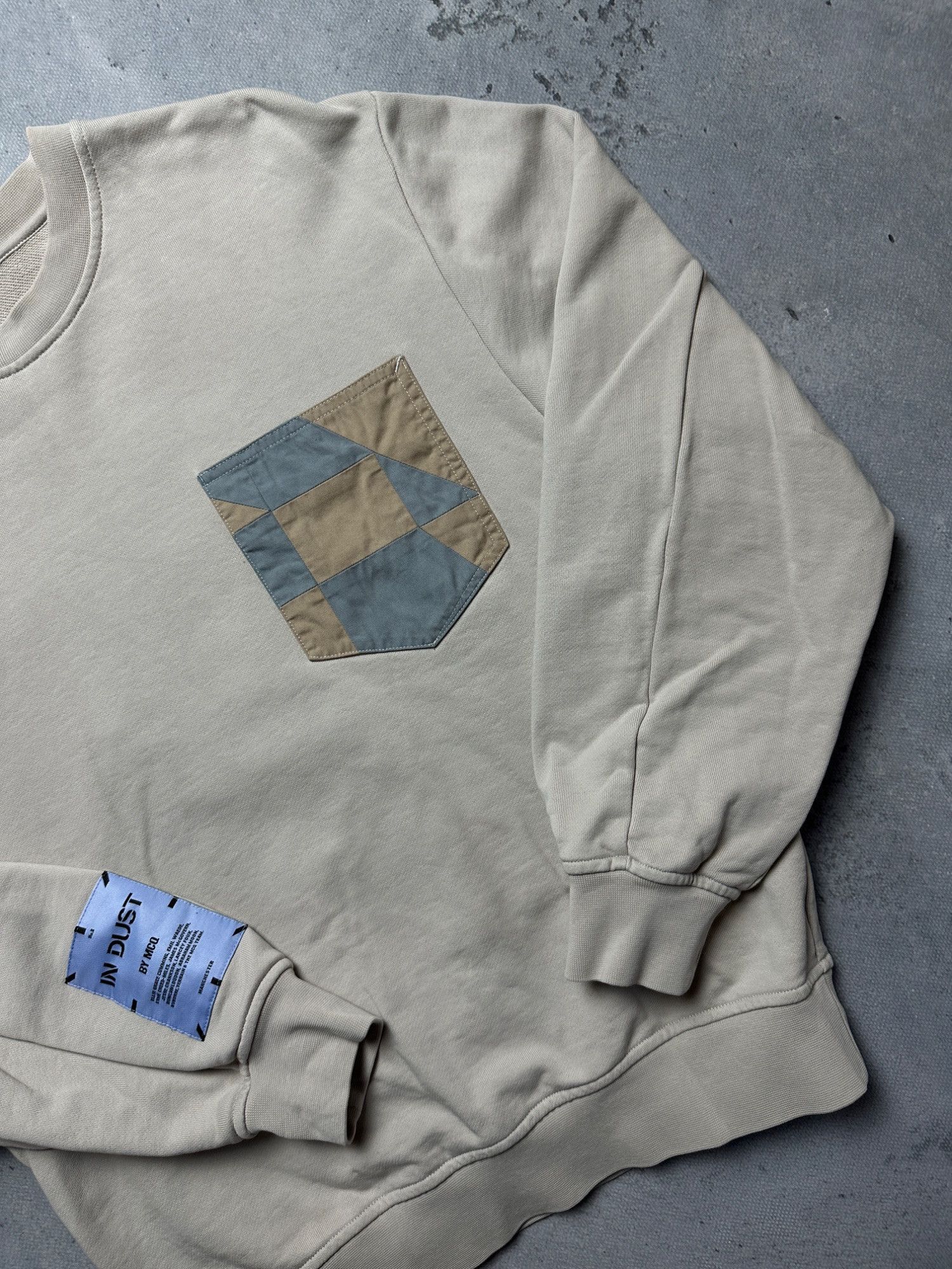 Alexander McQueen McQ Alexander McQueen Beige Off-White Patchwork Sweatshirt Size US S / EU 44-46 / 1 - 8 Thumbnail