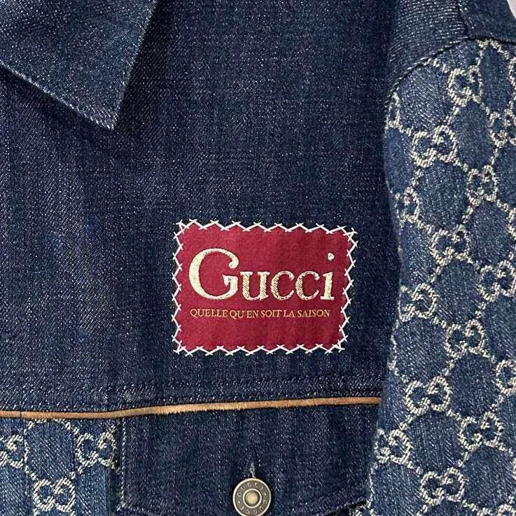 Gucci Gucci Full-print double G label logo denim jacket 2506-Next Size US S / EU 44-46 / 1 - 3 Thumbnail