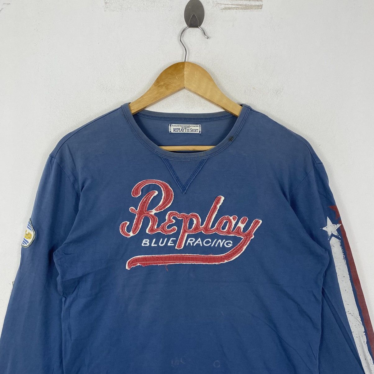 Replay Vtg Replay Blue Racing L/S Tee - 81 Hot Rod Club Size L Size US L / EU 52-54 / 3 - 3 Thumbnail