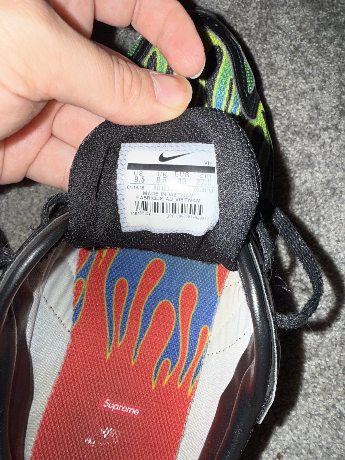 Nike × Supreme Supreme Nike Green Flame Size US 9.5 / EU 42-43 - 5 Thumbnail
