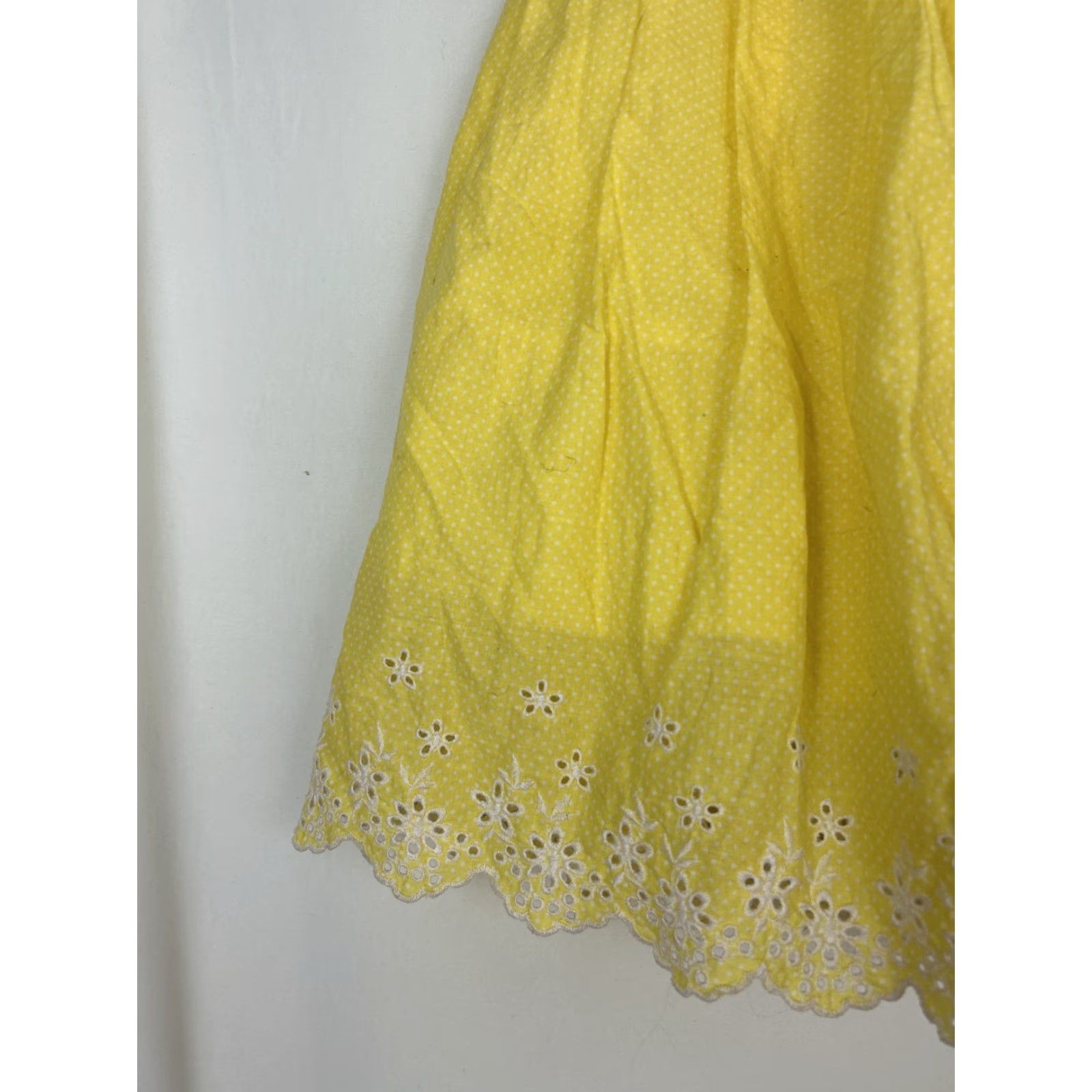 Vintage VINTAGE A Line Yellow Polka Dot Eye Lit Skirt Womens Small Size 28" / US 6 / IT 42 - 2 Thumbnail