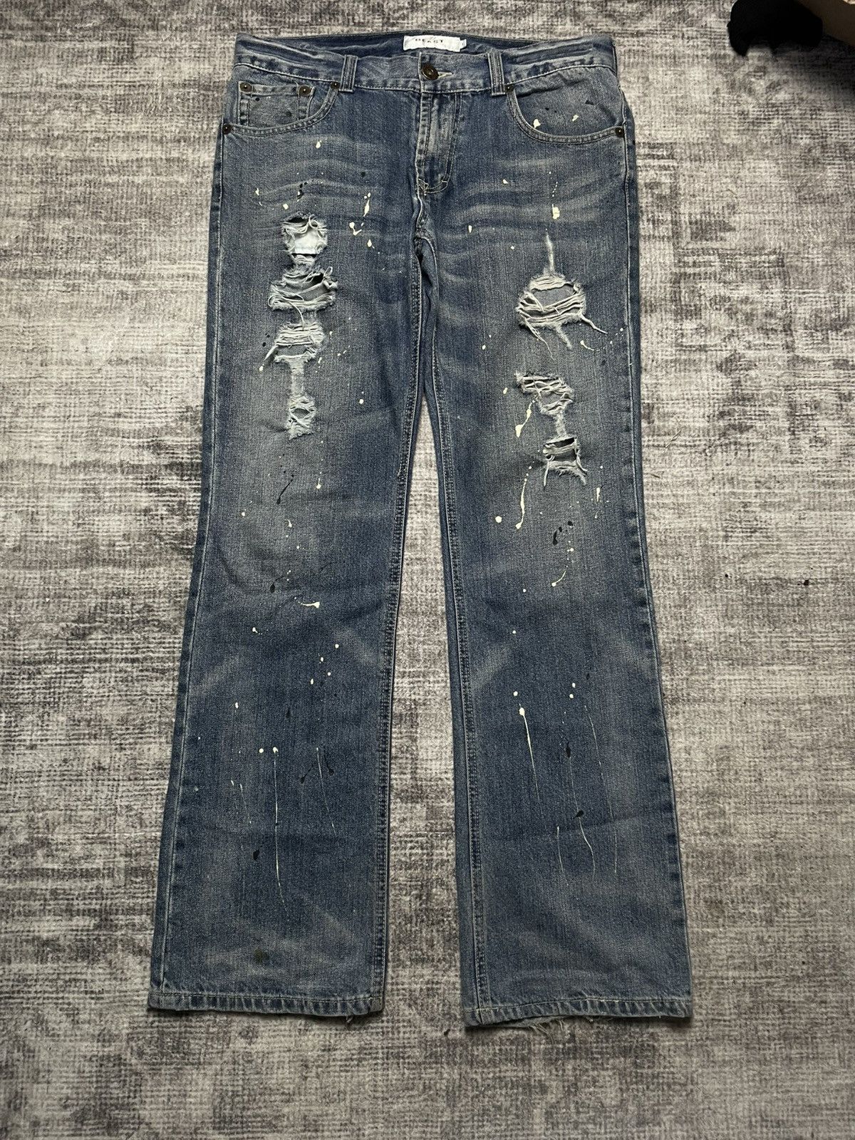 Japanese Brand Japanese Denim Beast Paint Distressed Jeans Size US 30 / EU 46 - 3 Thumbnail