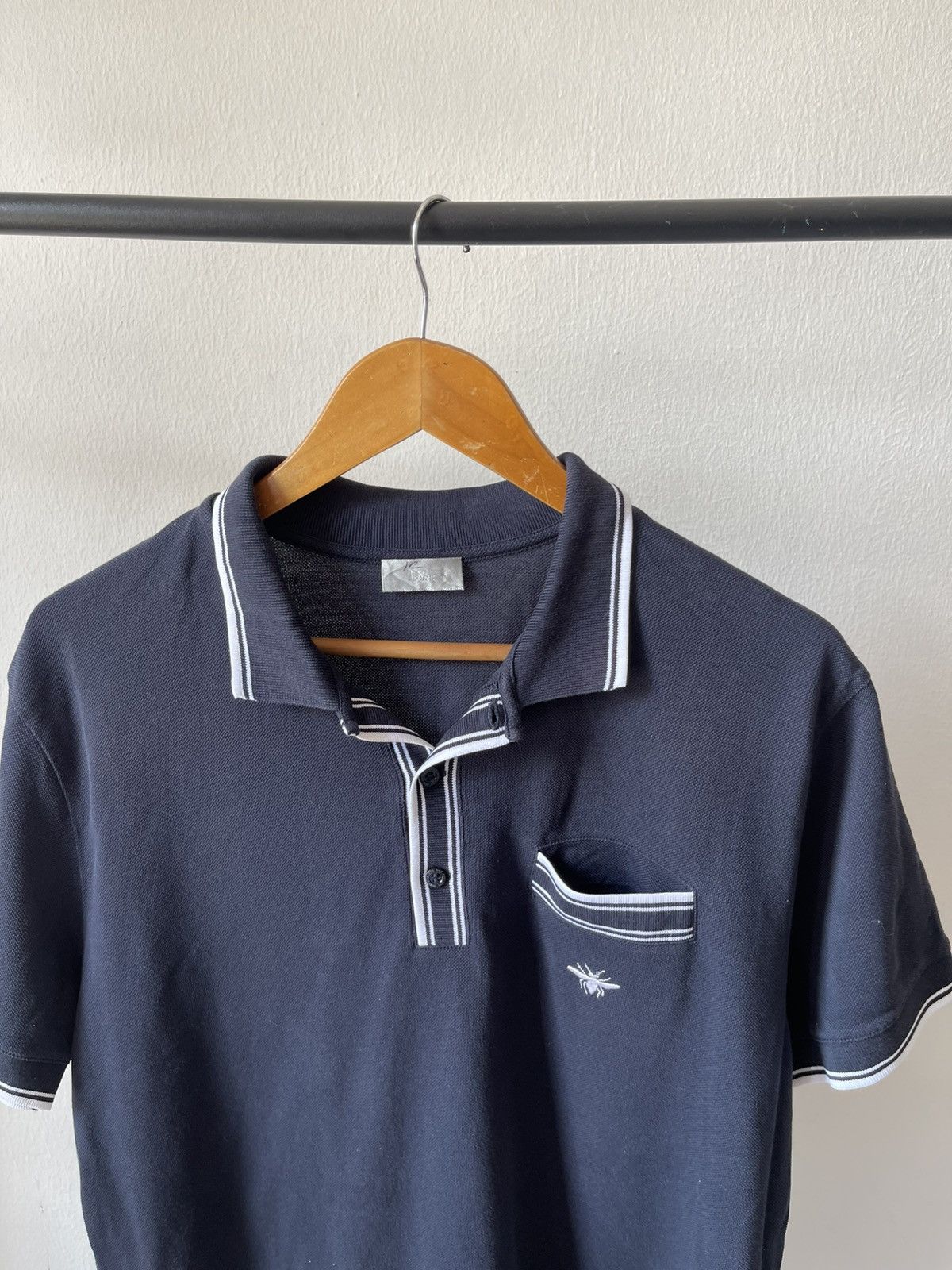 Hedi Slimane Dior Homme Bee Polo Tee 10 Size US L / EU 52-54 / 3 - 3 Thumbnail