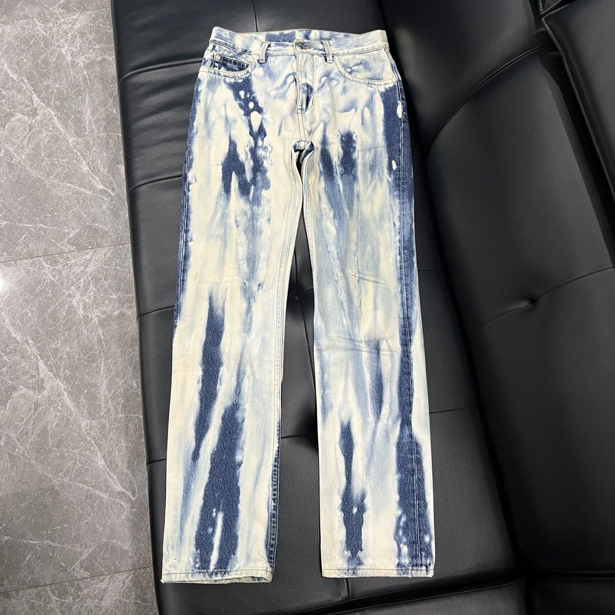 Helmut Lang 03ss Helmut Lang Rubber Tire Print Denim Pants | Grailed