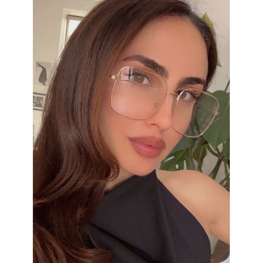 Gucci NEW Gucci GG0445O Gold Metal Oversized Square Frames Size ONE SIZE - 1 Thumbnail