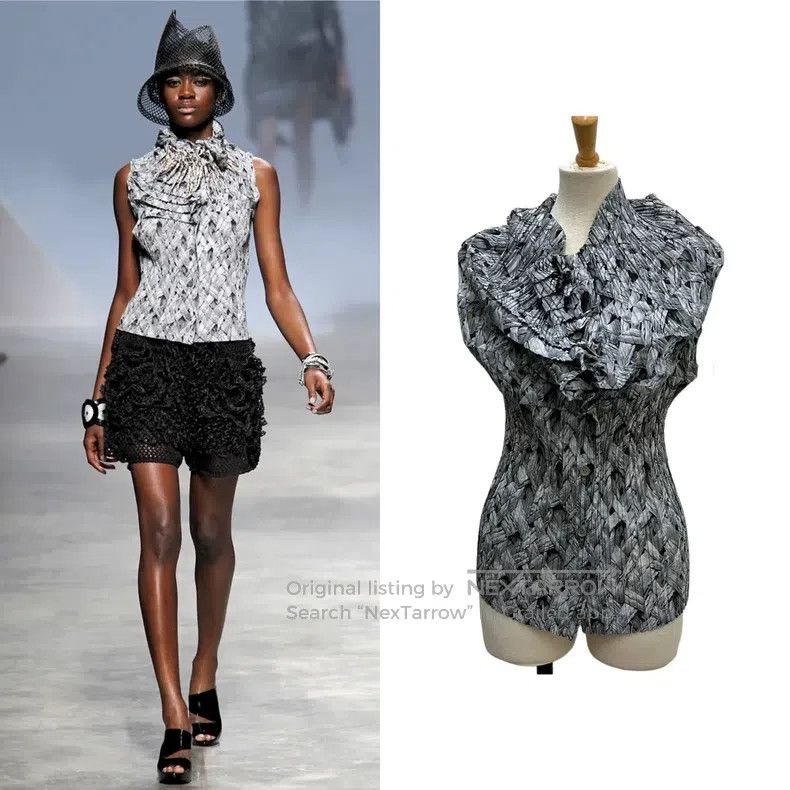 Issey Miyake Issey Miyake Printed Turtleneck Top Size L / US 10 / IT 46 - 1 Thumbnail