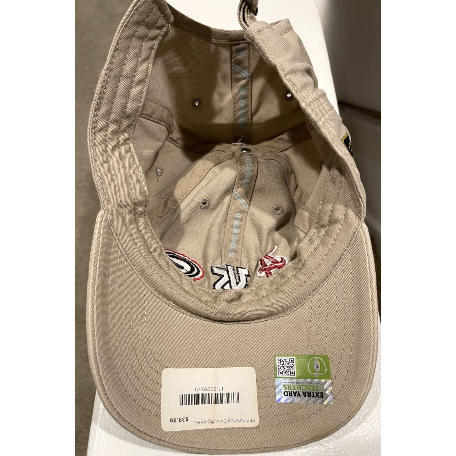 Top Of The World VINTAGE Alabama vs. Georgia 2018 National Championship Khaki Hat Cap Adjustable NEW! Size ONE SIZE - 5 Thumbnail