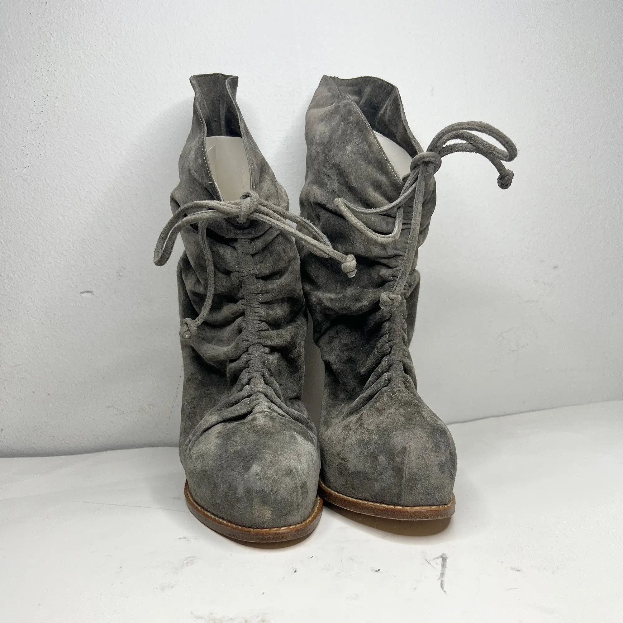 Brian Atwood Suede High Heel Boots Size US 7 / IT 37 - 2 Thumbnail