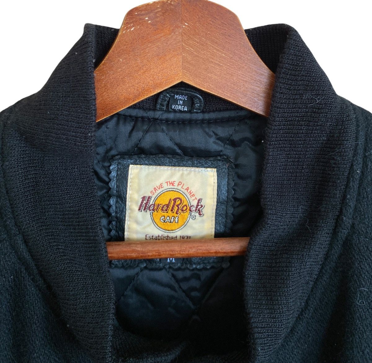 Hard Rock Cafe Vintage Brand Hard Rock Cafe Osaka Leather Varsity 1990s Size US M / EU 48-50 / 2 - 4 Thumbnail