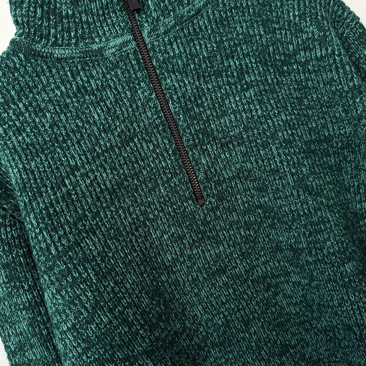 Acne Studios Acne Studios Half-Zip Ribbed Sweater in Forest Green L Size US L / EU 52-54 / 3 - 8 Thumbnail