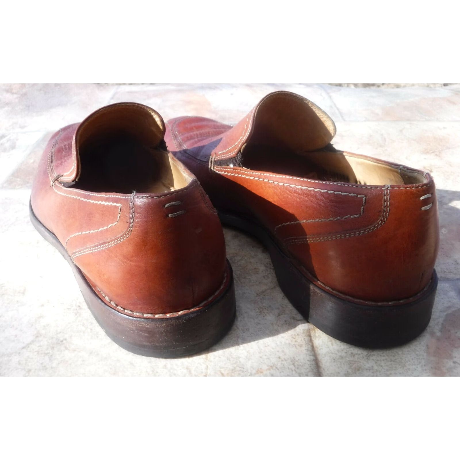 Cole Haan VINTAGE Cole Haan Italy Loafers Slip-On Leather Brown Men's Sz 8.5 M Casual Retro 90s Mens Size US 8.5 / EU 41-42 - 6 Thumbnail