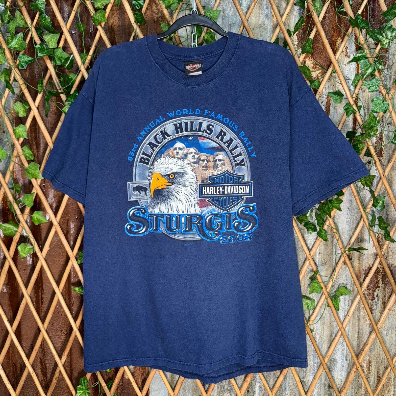 Harley Davidson Vintage Y2K Harley Davidson 63rd sturgis motorcycle t-shirt Size US XL / EU 56 / 4 - 1 Thumbnail