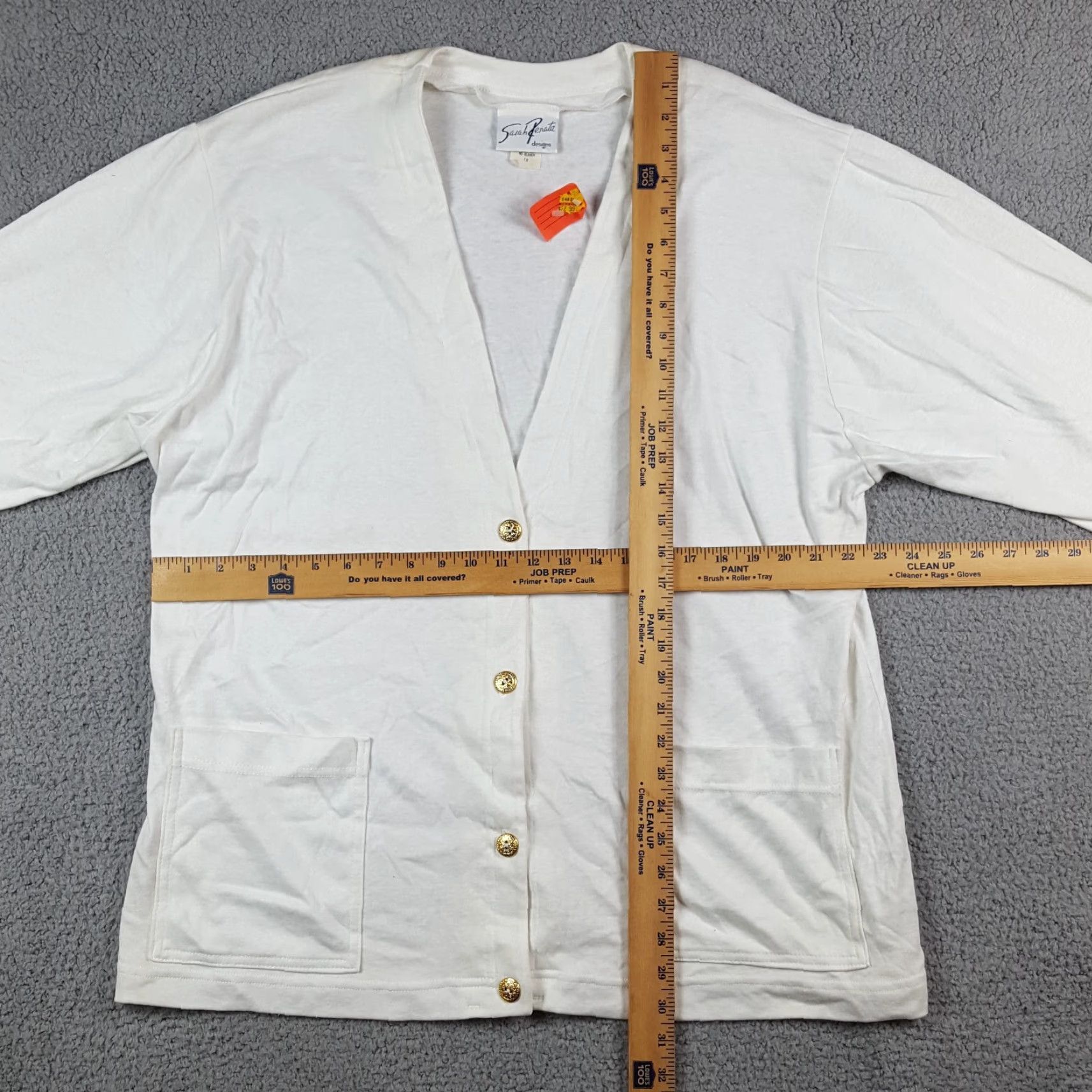 Vintage VINTAGE Y2K Cardigan Sweater Women 1X Oversized Button Knit White 90s Grunge 80s 90s Womens Size XL / US 12-14 / IT 48-50 - 7 Thumbnail