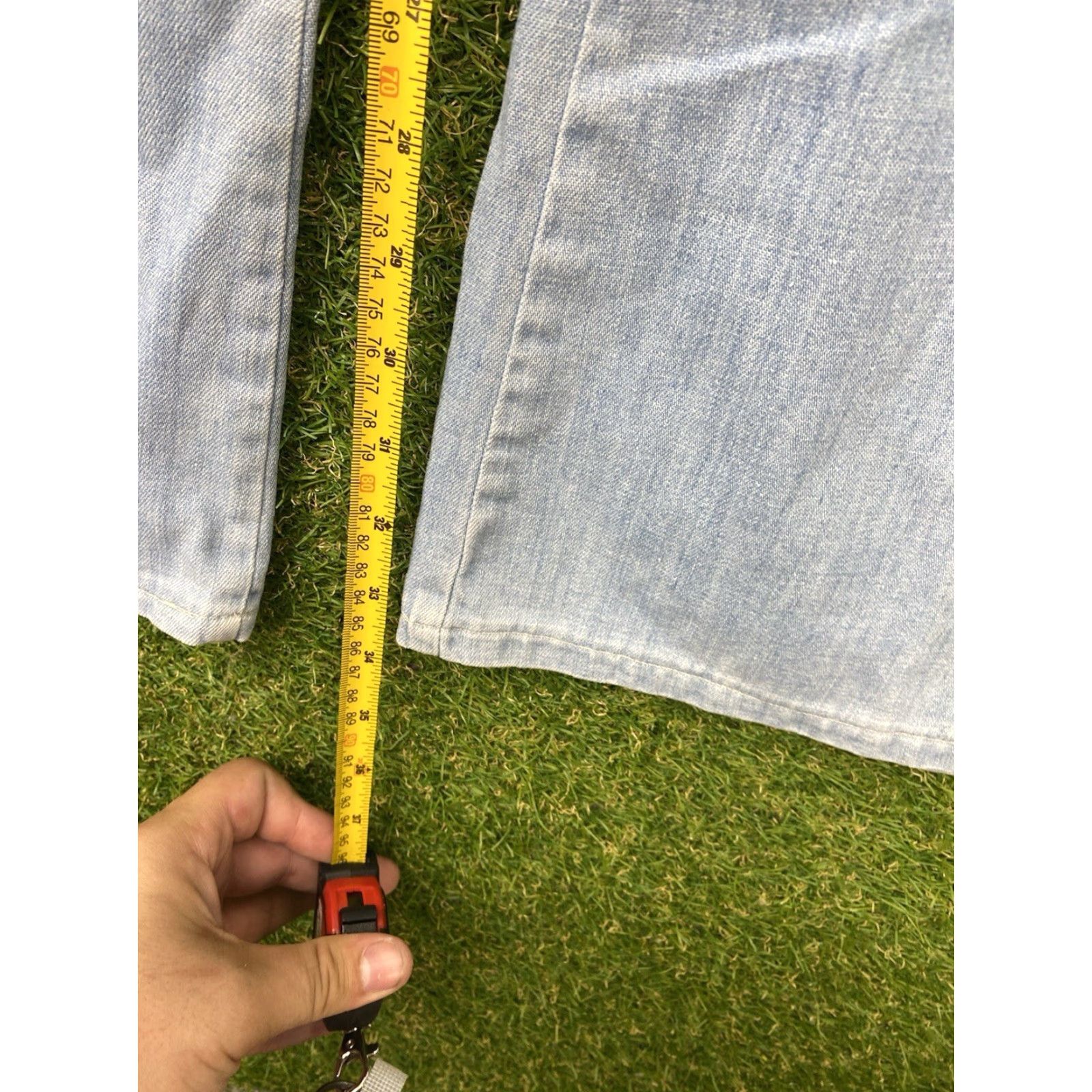 Wrangler VINTAGE Wrangler Flame Resistant Jeans 28 Regular Blue Denim 80s 90s Western USA Bell Bottoms Mens Womens Girls Boys Size 28" / US 6 / IT 42 - 6 Thumbnail
