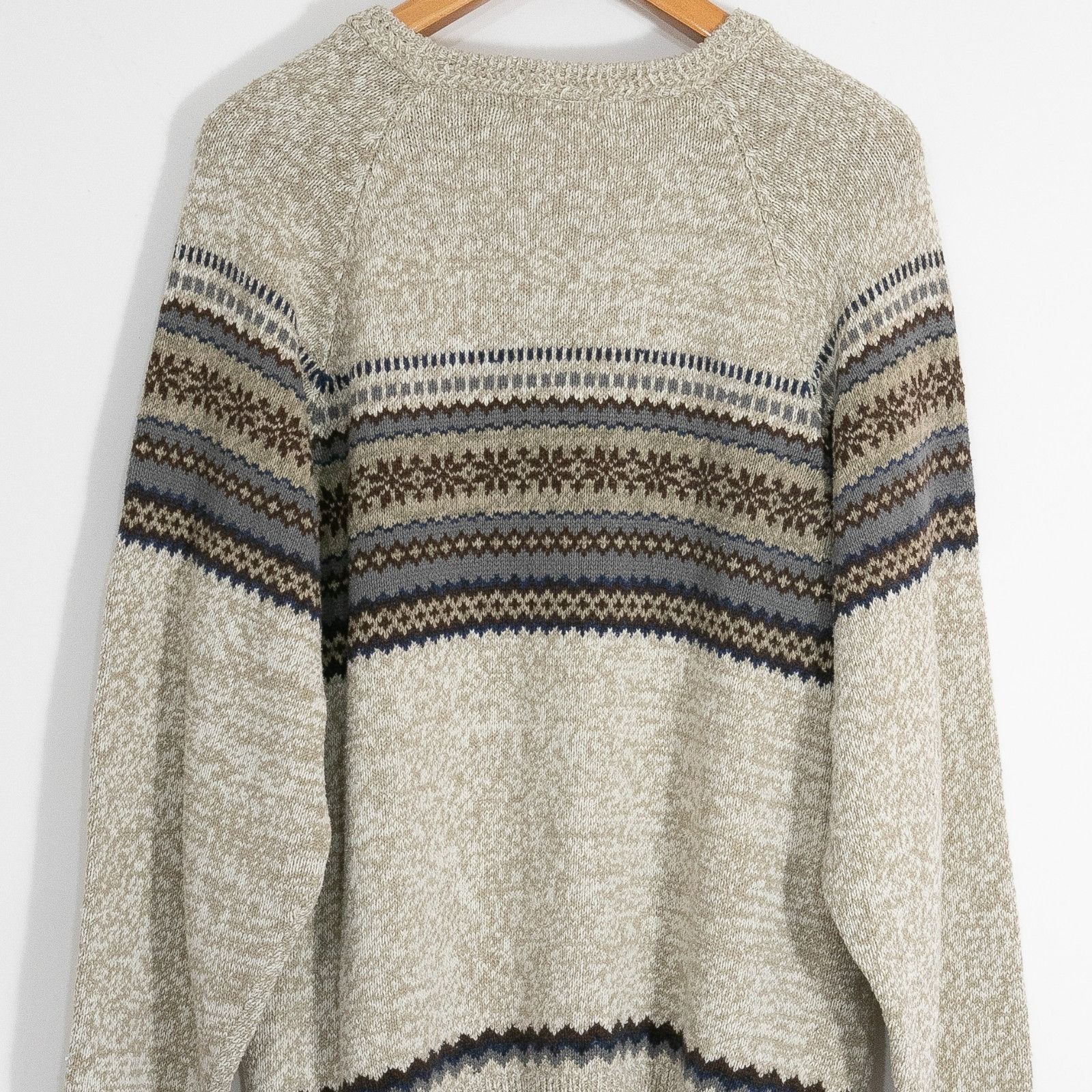St. Johns Bay Vintage 90s St Johns Bay Fair Isle Cotton Sweater Large Size US L / EU 52-54 / 3 - 5 Thumbnail