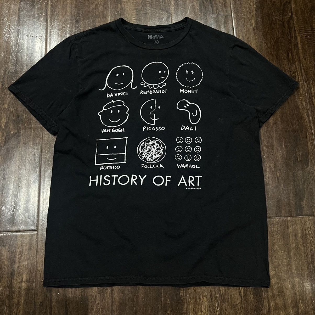 MoMA MoMA “History of Art” Graphic Tee Black Warhol Picasso Dali Size US M / EU 48-50 / 2 - 2 Thumbnail