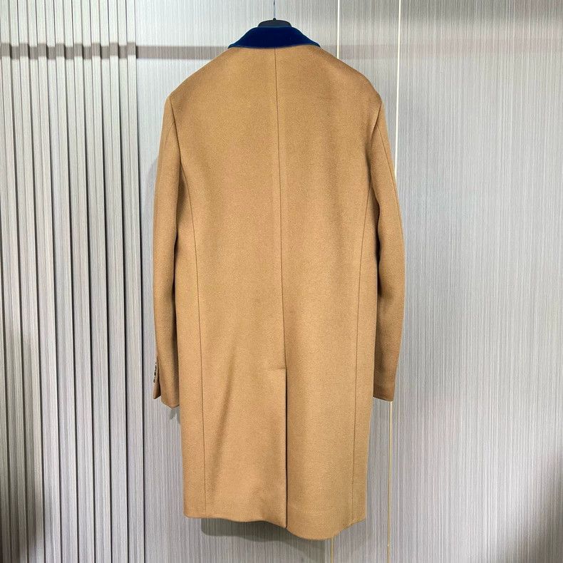 Prada Prada Show blue lapel camel wool coat 2504-Nextarrow Size US M / EU 48-50 / 2 - 2 Thumbnail
