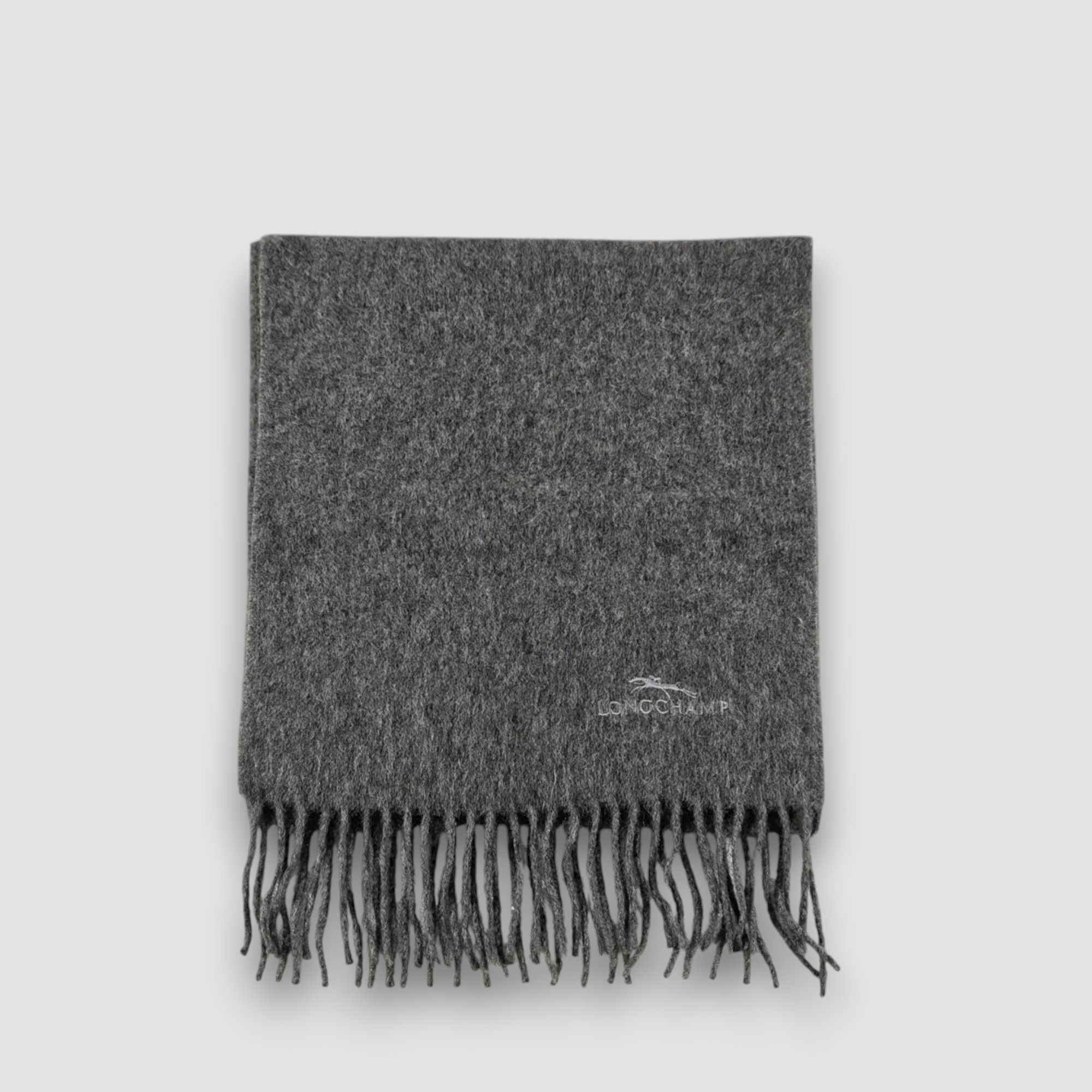 Longchamp Vintage Longchamp Scarf Wool Cashmere Muffler Scarves Size ONE SIZE - 2 Thumbnail