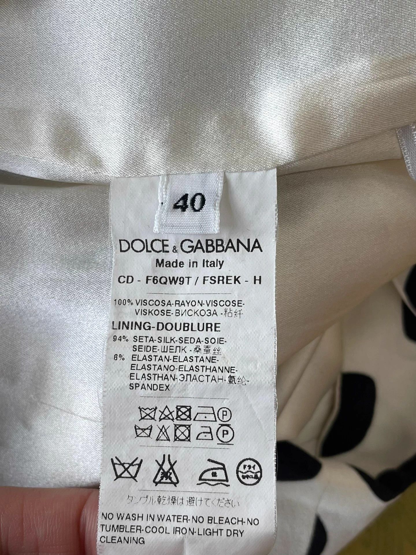 Dolce & Gabbana DG Black & White Polkadot Ruffle-Sleeve Dress Size 40 Size S / US 4 / IT 40 - 4 Thumbnail
