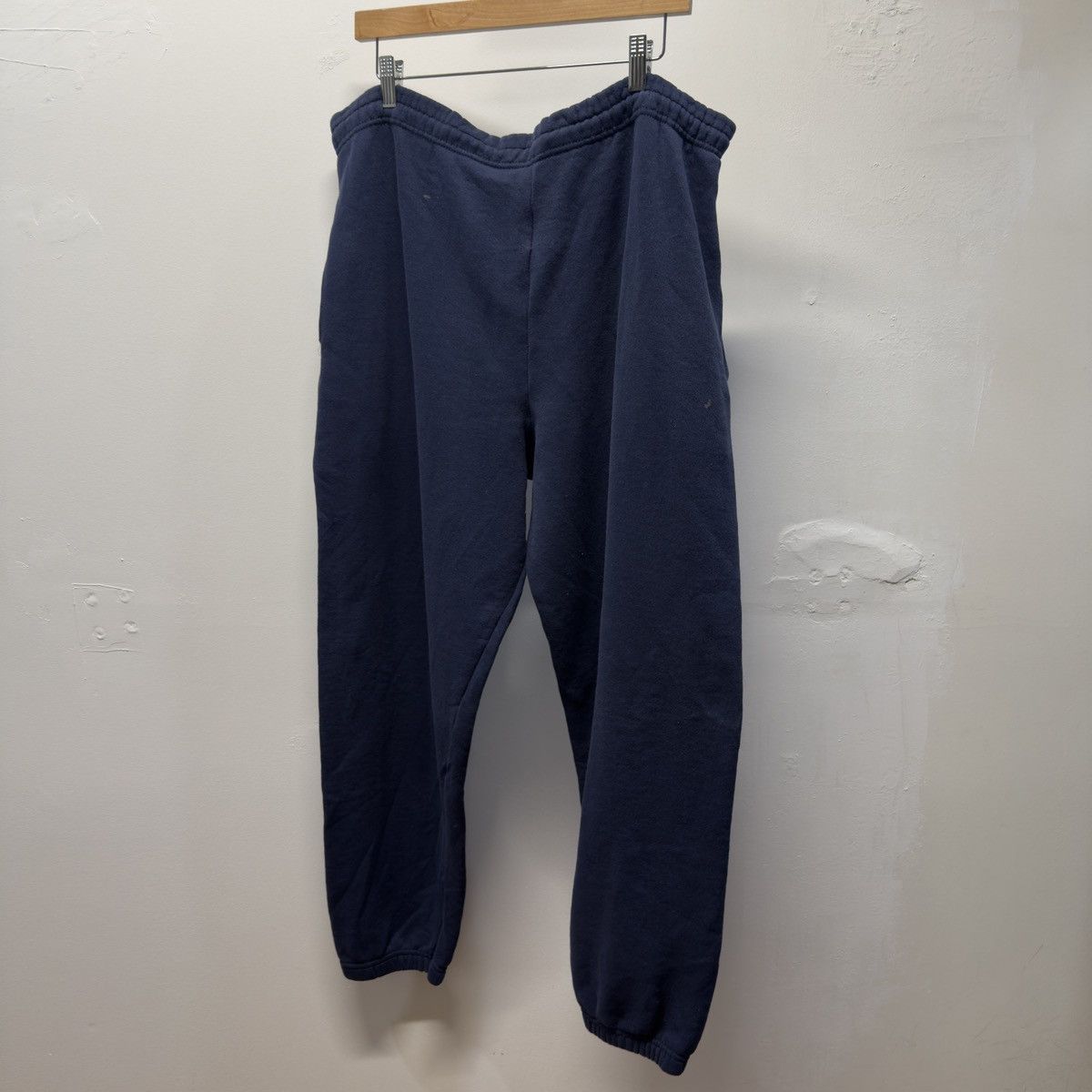 Vintage 90s Navy Blue Faded Sweatpants ERD Grunge Chrome Size US 40 / EU 56 - 2 Thumbnail