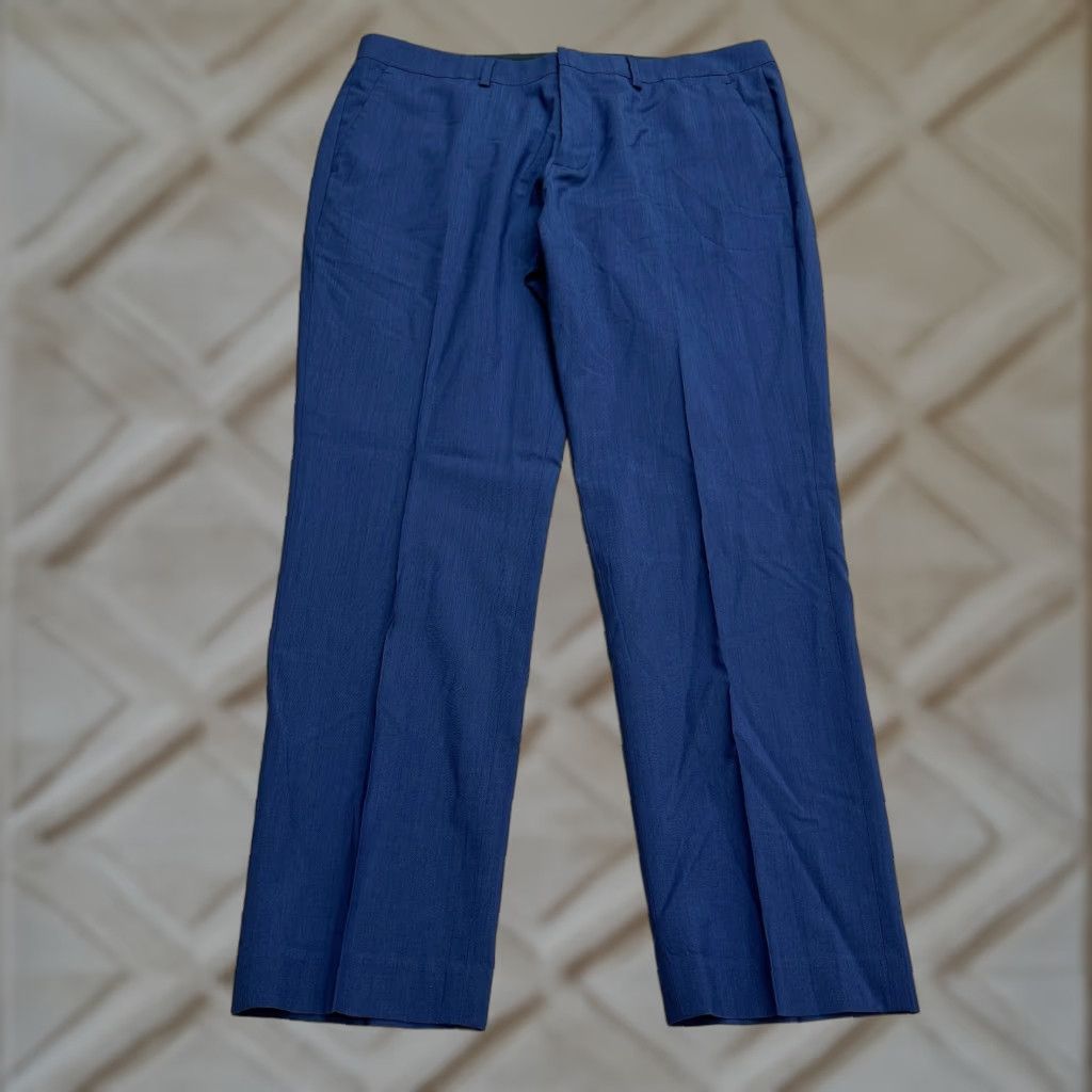 Bonobos Bonobos Dress Pants Mens 36x30 Athletic Blue Flat Front Wool Spandex Workwear Regular Straight Pants Size US 36 / EU 52 - 1 Thumbnail