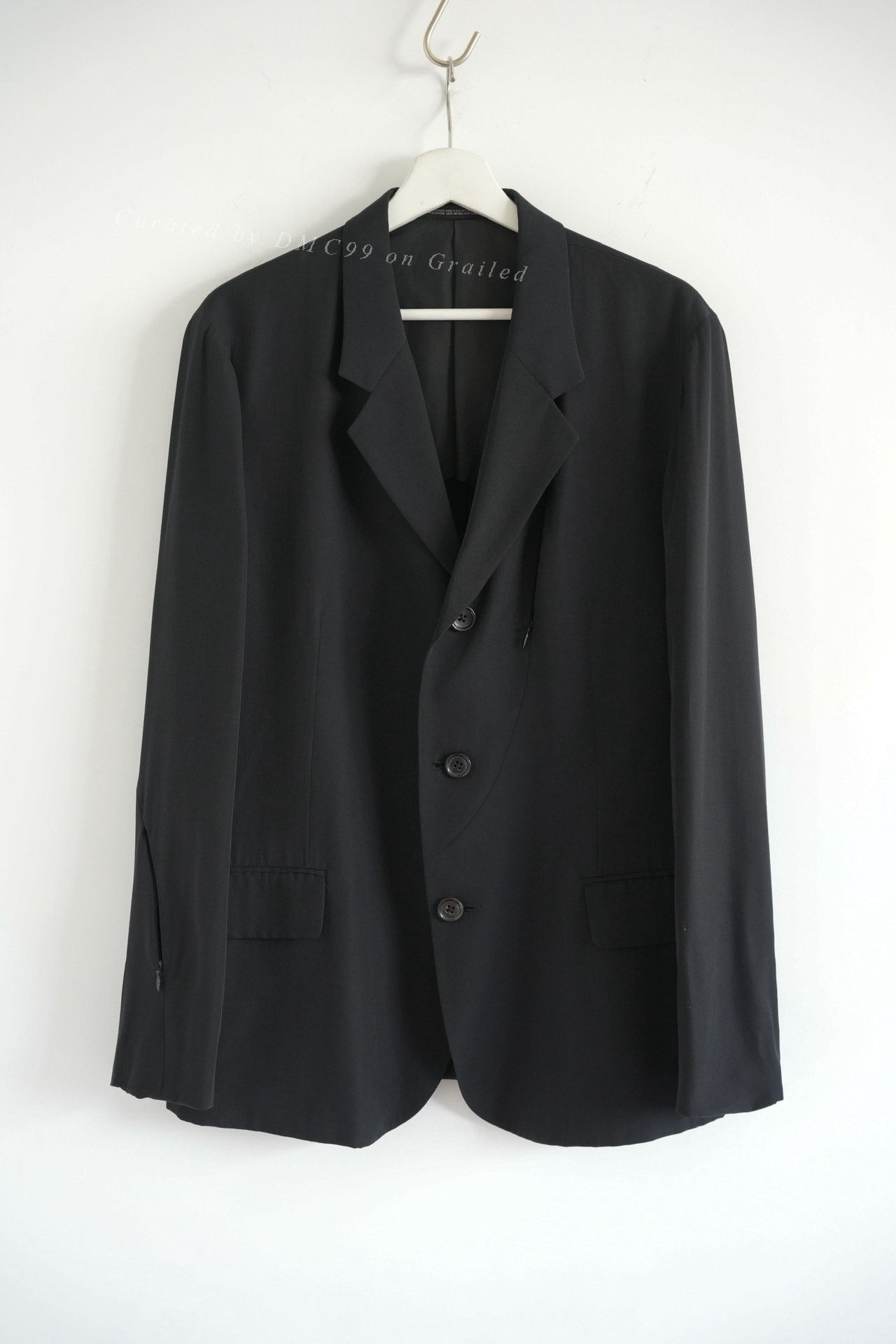 Yohji Yamamoto Yohji Yamamoto 99SS Curved Zipper Suit Size US S / EU 44-46 / 1 - 1 Thumbnail