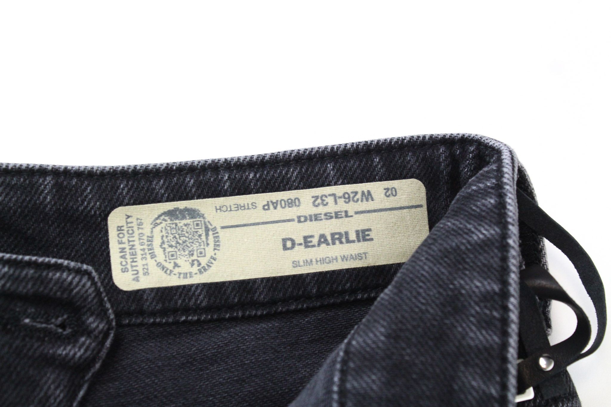 Diesel D-EARLIE 080AP W26/L32 Dark Grey Cropped Jeans 69497 Size 26" / US 2 / IT 38 - 6 Thumbnail