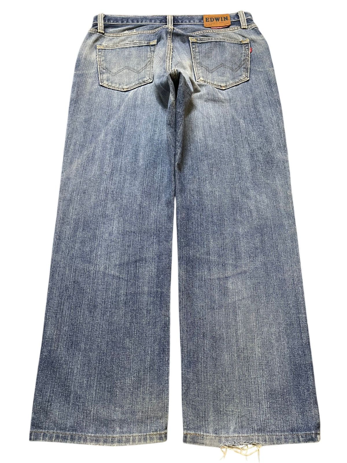 Edwin Vintage Japan Edwin 404 Faded Wash Distress Baggy Jeans Size US 33 - 2 Thumbnail