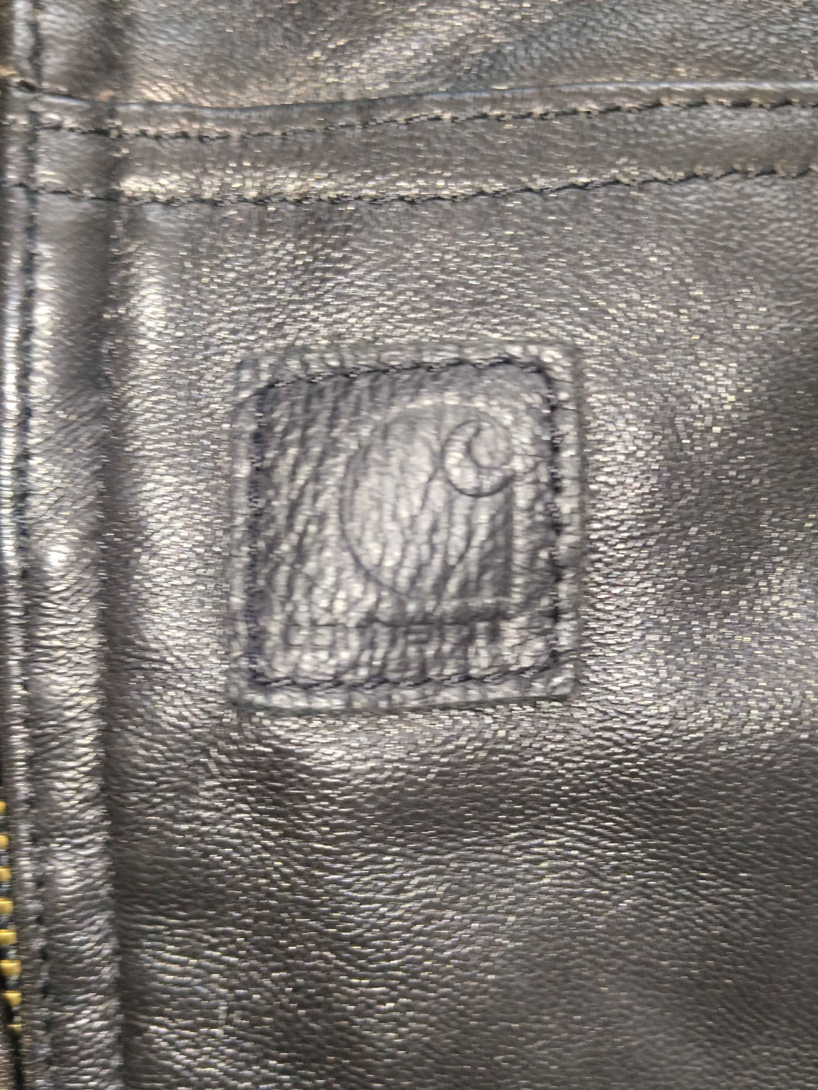 Carhartt Vintage Rare 2008-2009 Carhartt Black Bomber Leather Jacket Size S / US 4 / IT 40 - 3 Thumbnail
