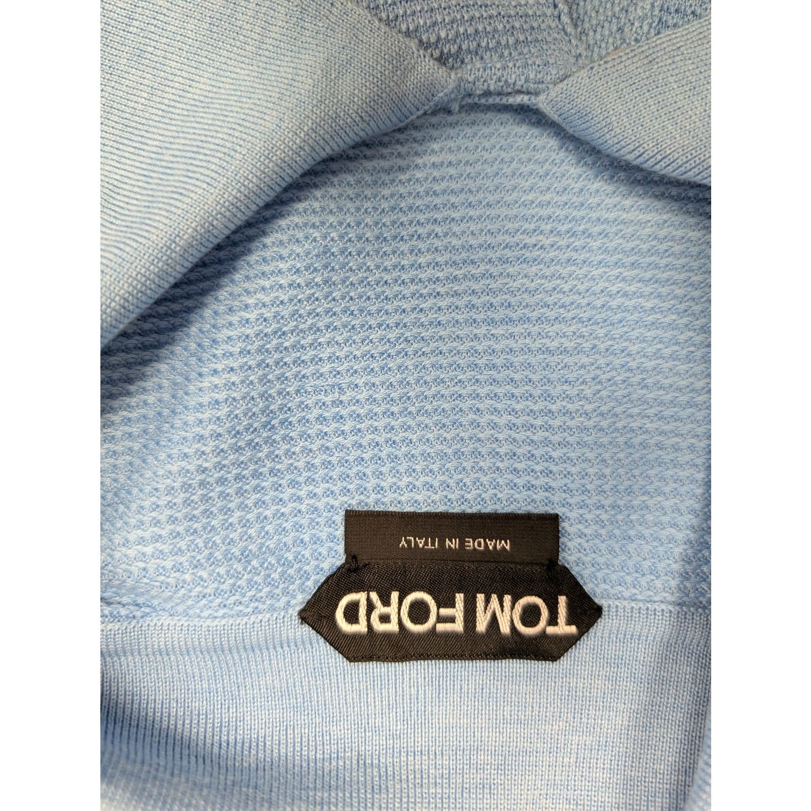 Tom Ford o1rshd1 Knit Polo in Blue Size US M / EU 48-50 / 2 - 10 Thumbnail