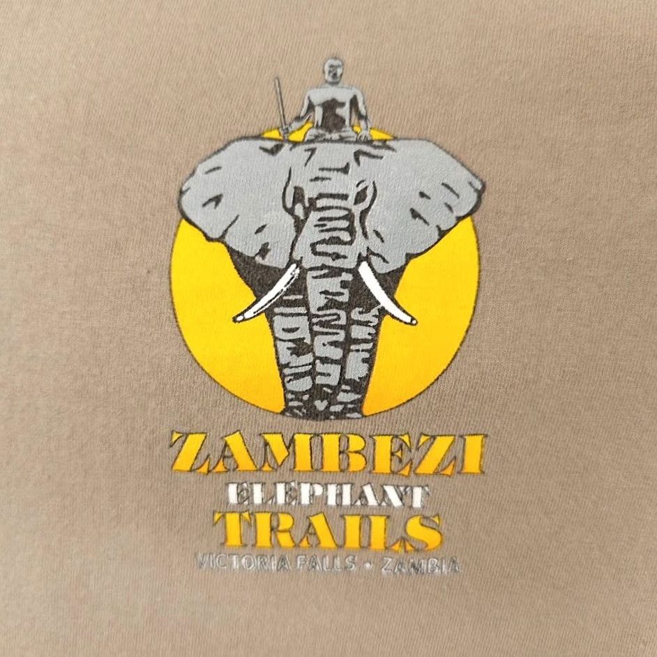 Vintage Zambezi Elephant Trails T Shirt Mens Size Large Brown Victoria Falls Zambia Threads Shirt Mens L Brown"} Size US L / EU 52-54 / 3 - 3 Thumbnail