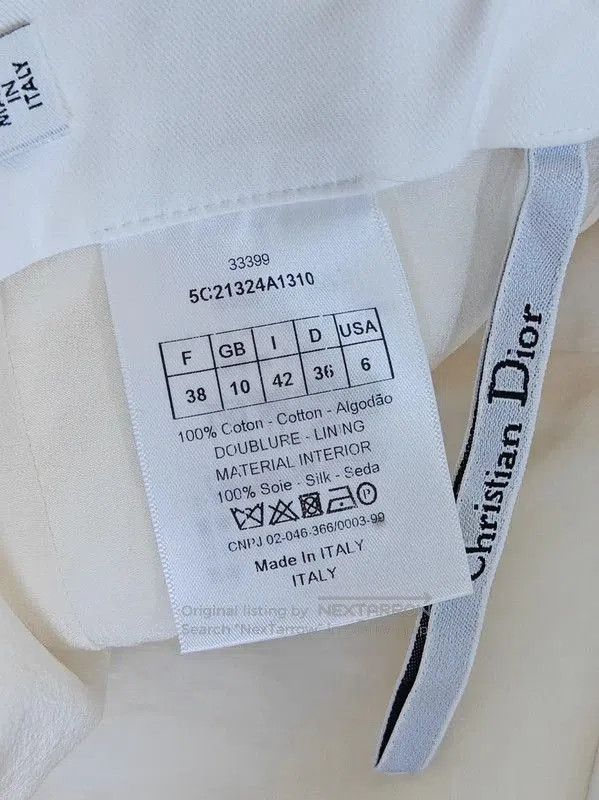 Dior Dior White Cotton Summer Mini Skirt . Size 23" - 5 Thumbnail