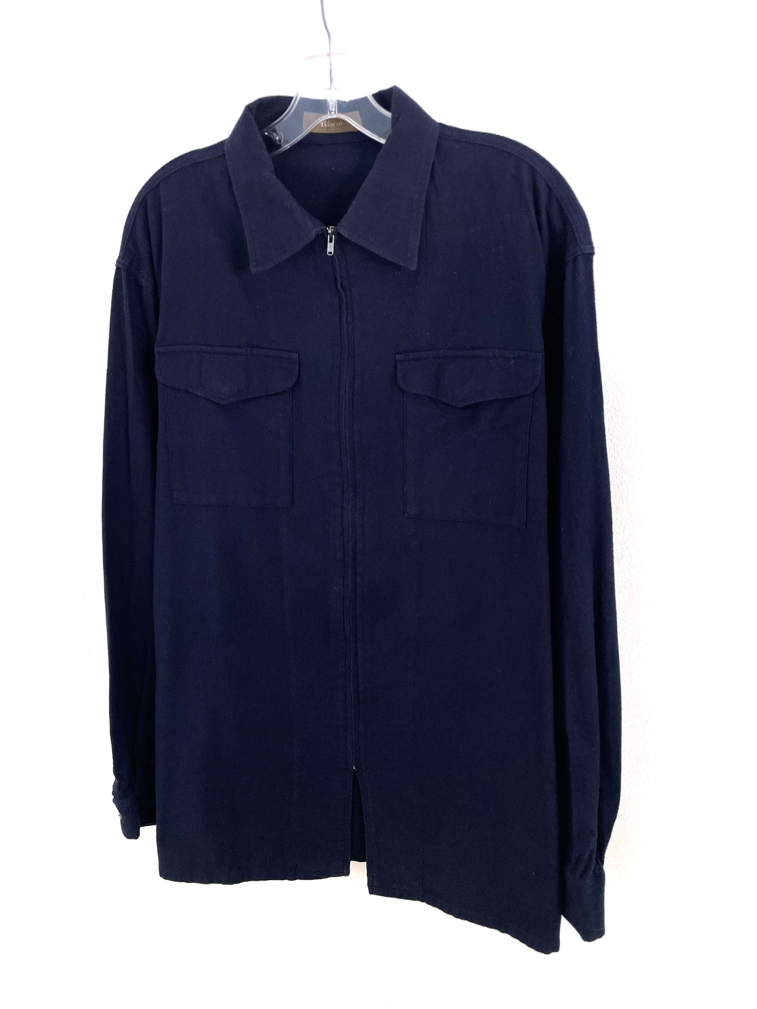 Yohji Yamamoto Brushed Cotton Cargo Zip Shirt Size US L / EU 52-54 / 3 - 2 Thumbnail