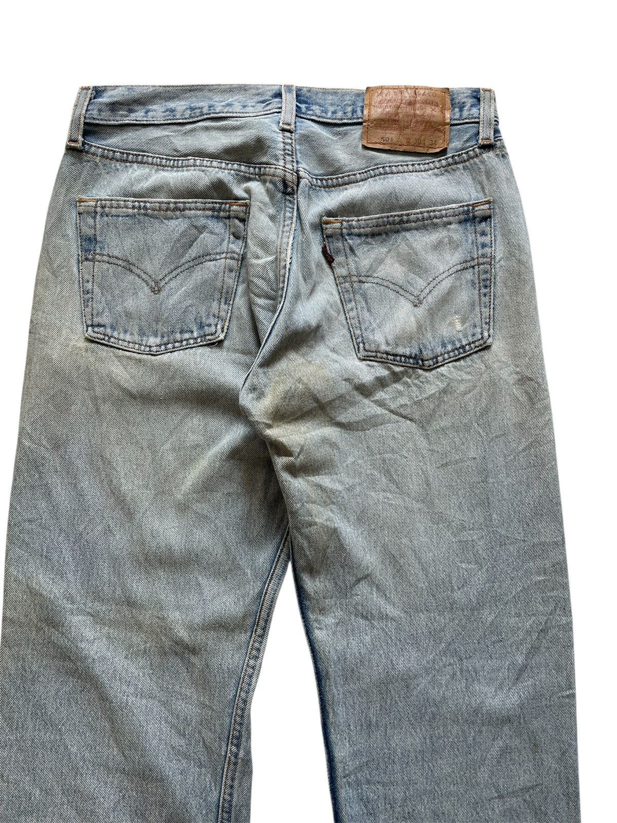 Levi's × Vintage Vintage 90s Levis 501 Thrashed Distressed Jeans Size US 30 / EU 46 - 4 Thumbnail