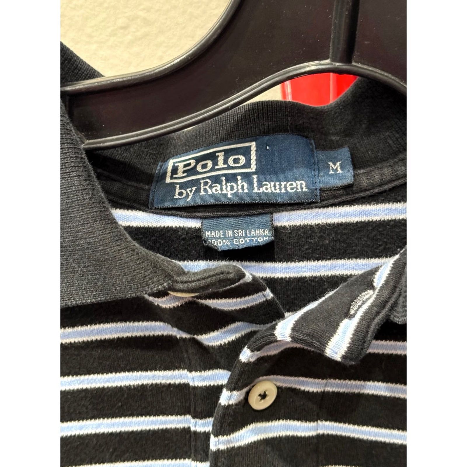 Polo Ralph Lauren Polo Ralph Lauren Rugby Polo Shirt Bleu Black Stripe Medium M Mens Size US M / EU 48-50 / 2 - 4 Thumbnail