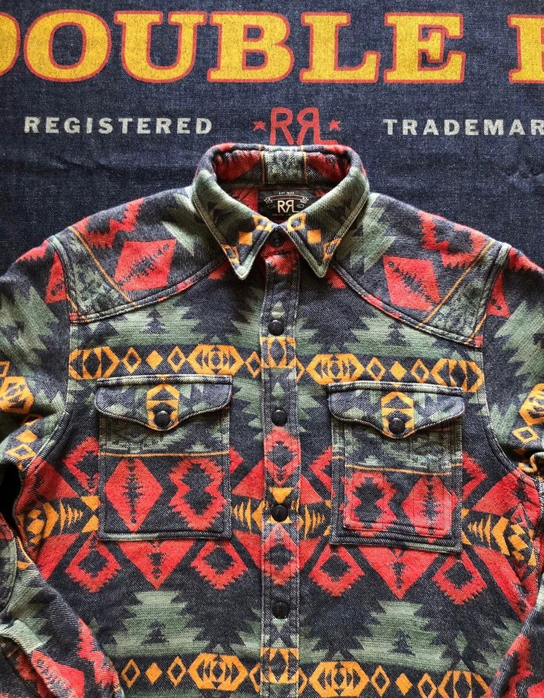 RRL Ralph Lauren RRL Ralph Lauren 2016 Red Green Southwest Shirt Size US S / EU 44-46 / 1 - 4 Thumbnail